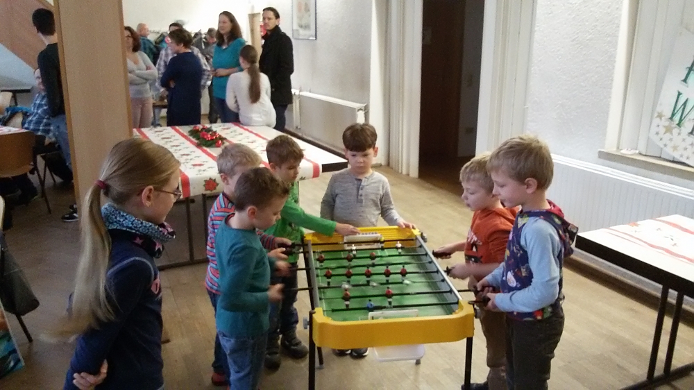 Tischfußball ist immer ein Renner